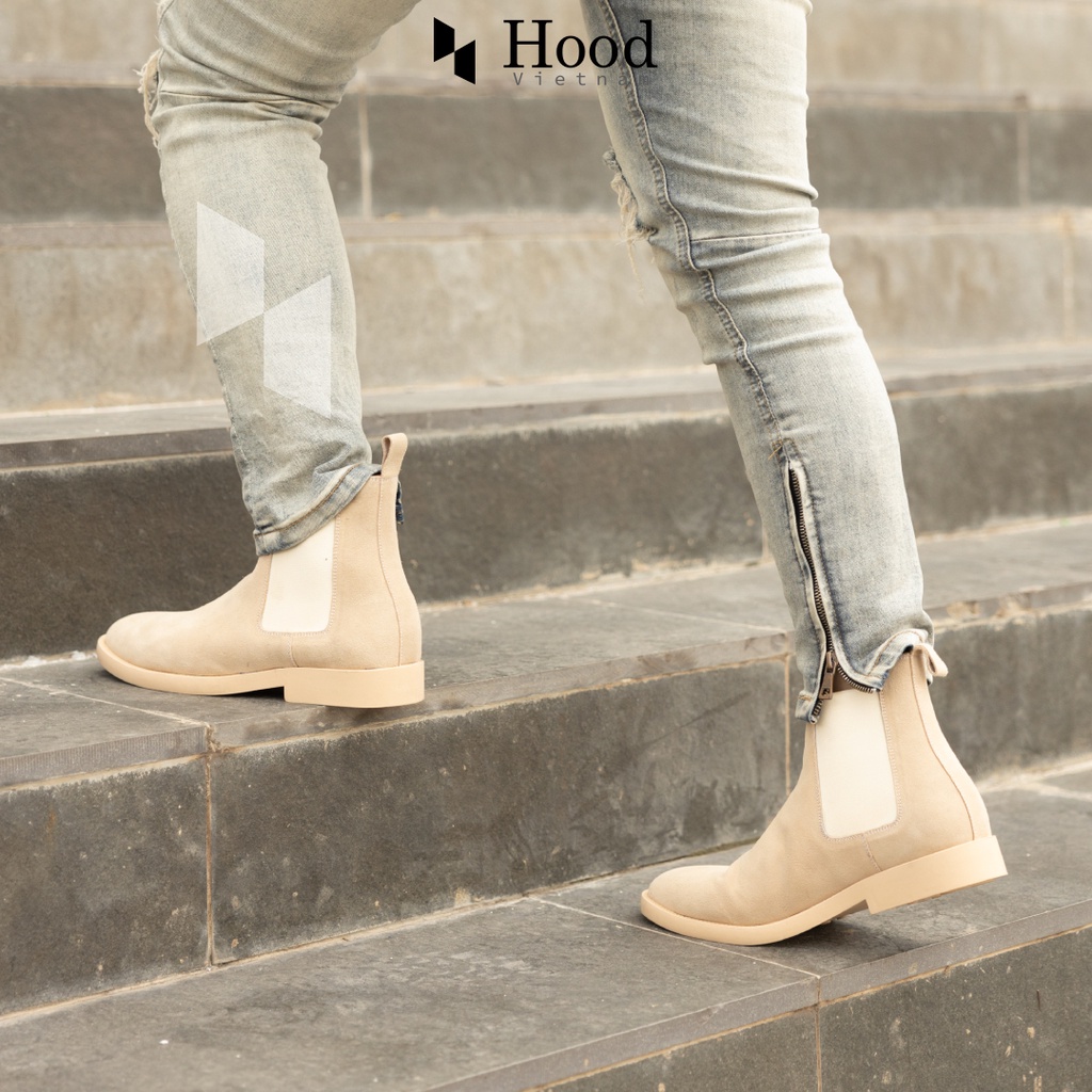 Giày Chelsea Boot màu Tan - Giúp tăng chiều cao 7 cm, Da lộn xịn xò - Bảo hành 12 tháng //thehood