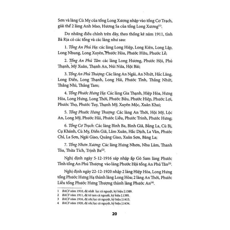 Sách Địa Chí Hành Chính Các Tỉnh Nam Kỳ Thời Pháp Thuộc (1859-1954)