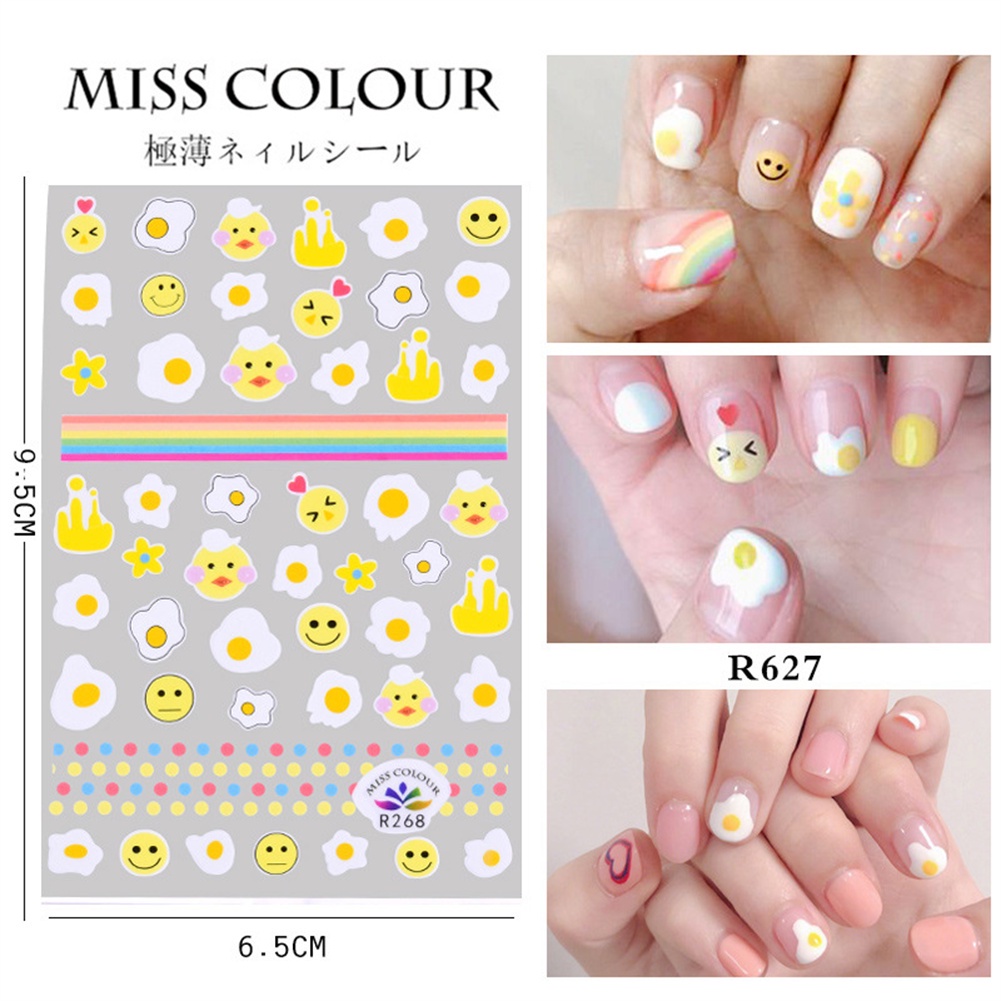 Miếng Dán Trang Trí Móng Tay Họa Tiết Da Báo / Xương Rồng Độc Đáo