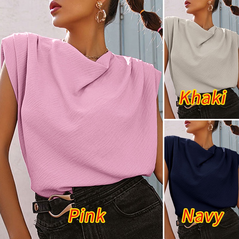 Zanzea Áo Nữ Sát Nách Cổ Tròn Thời Trang Châu Âu