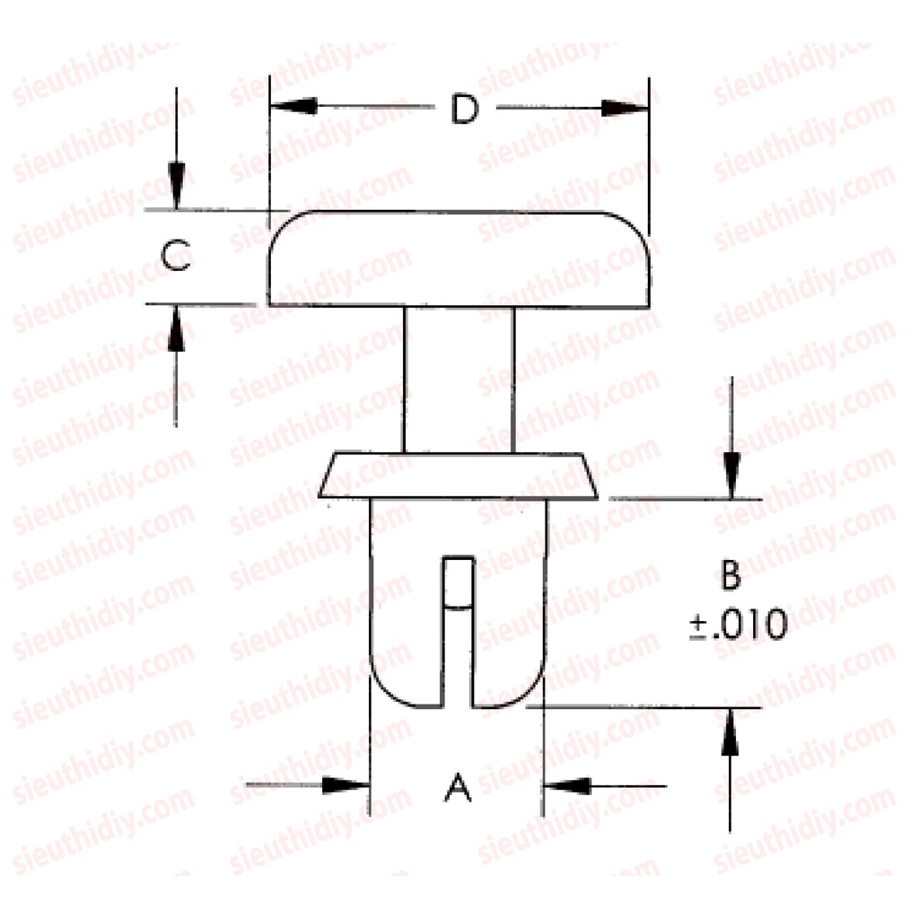 Đinh tán nhựa giữ quạt, fan máy tính để bàn