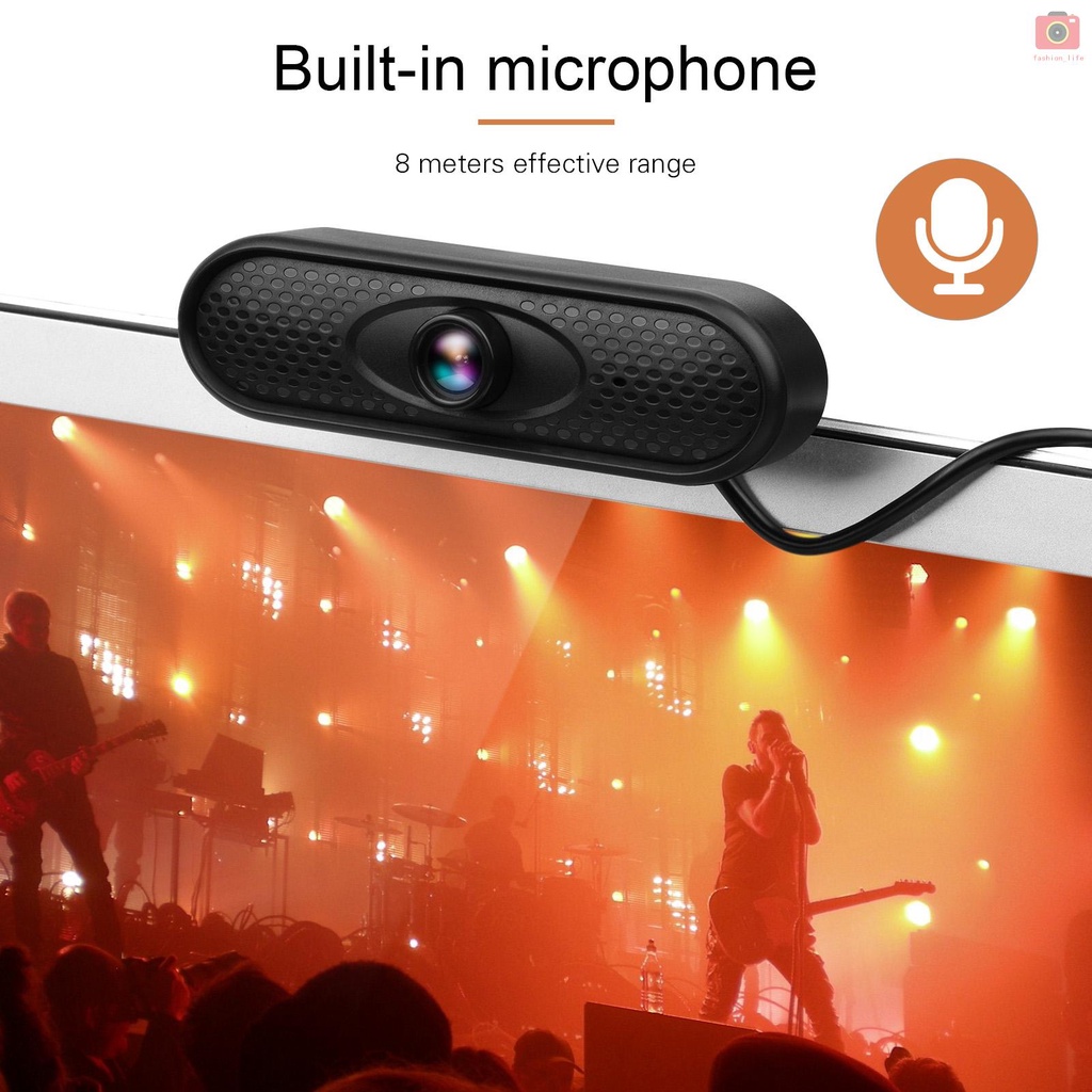 Webcam 1080P Độ Phân Giải Cao Tích Hợp Micro Cho Máy Tính Laptop