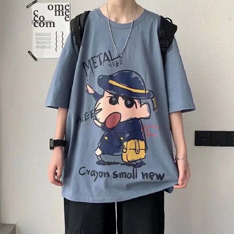 Áo Thun Dáng Rộng In Họa Tiết Hoạt Hình Phong Cách Nhật Bản Thời Trang Mùa Hè Cho Nam