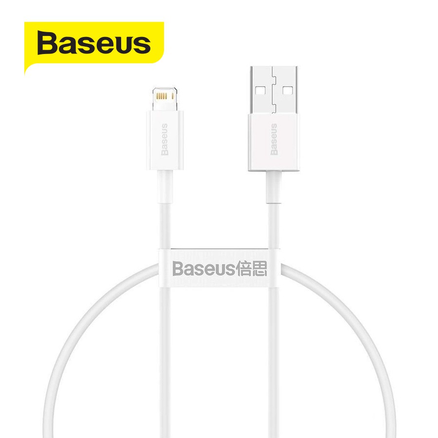 Cáp sạc Baseus Superior Series Lightning USB tốc độ sạc 2.4A,truyền dữ liệu 480Mbps dây nhựa dẻo ABS + TPE, dài 25/100cm