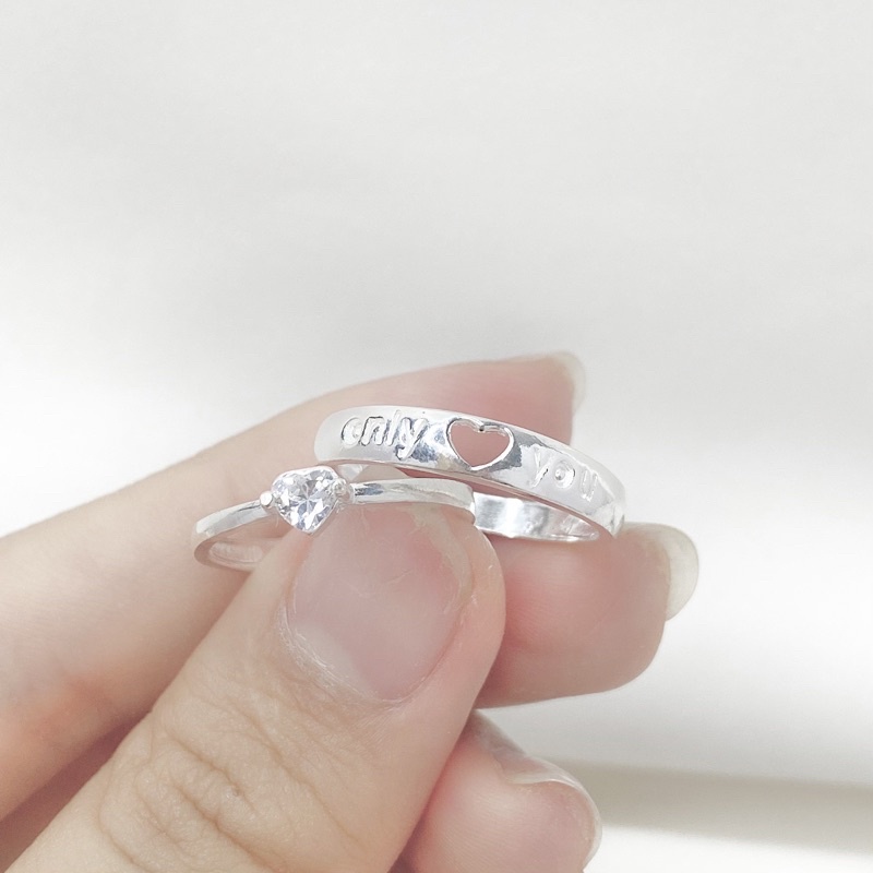 Nhẫn đôi bạc ta only you thiết kế bởi MAINOMI độc đáo gắn liền ý nghĩa cho các cặp đôi