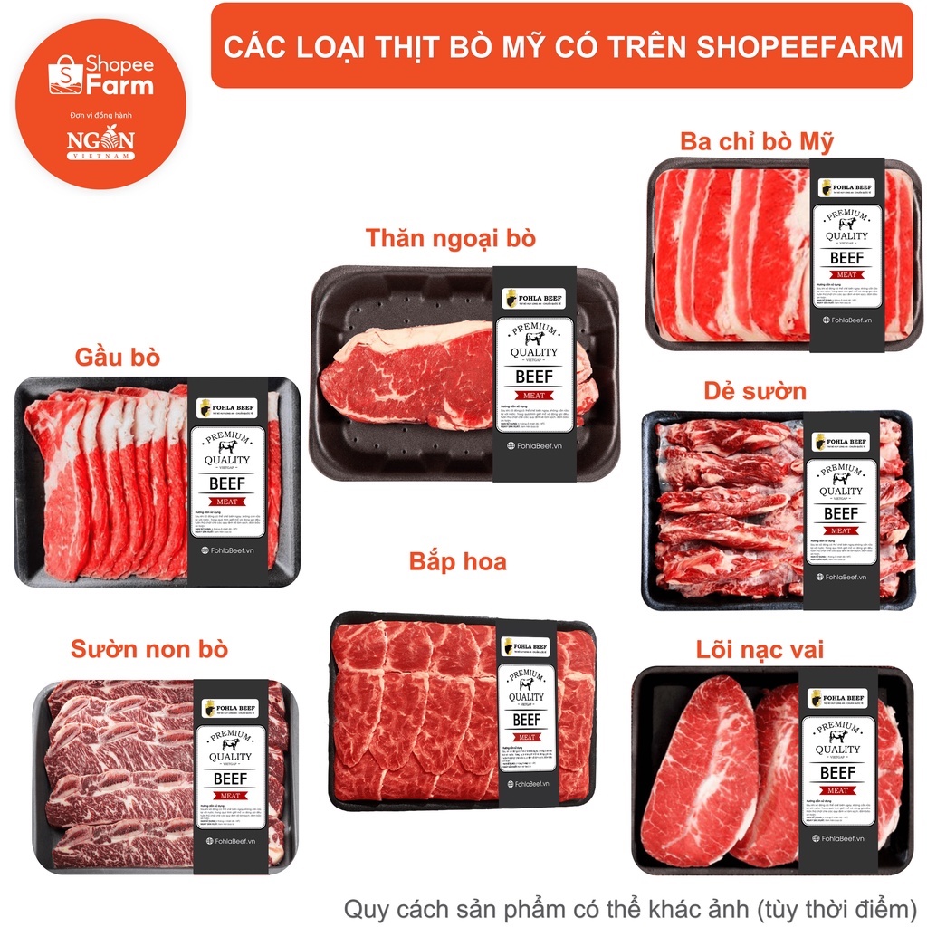 Thịt Bò Mỹ Hảo Hạng, Tươi Ngon - ShopeeFarm