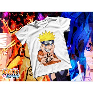 Áo thun Cotton Unisex - Anime - Naruto - Uzumaki naruto và ấn chú
