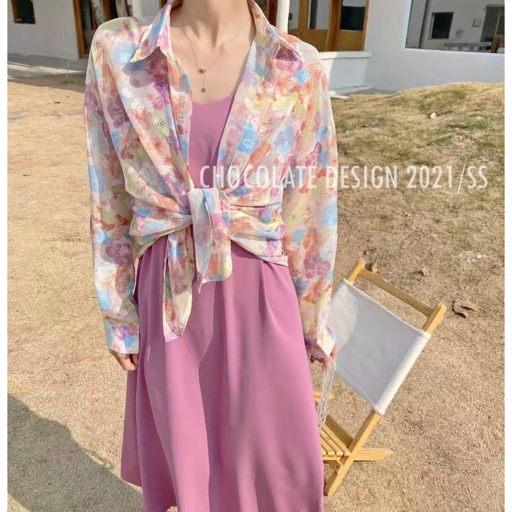 Đầm suông maxi hoa đi biển | BigBuy360 - bigbuy360.vn