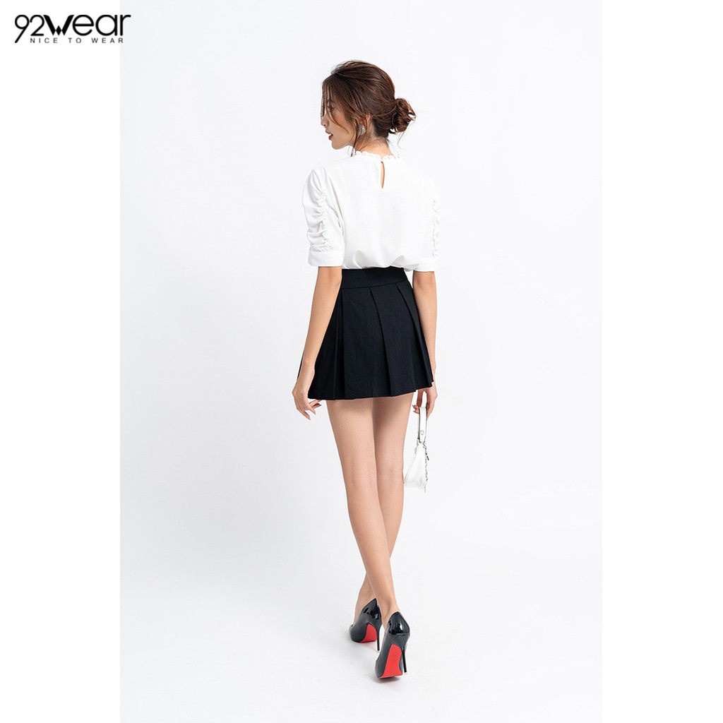 Chân váy chữ A ngắn 92WEAR đủ màu, đủ size, xếp ly JXN0002 | BigBuy360 - bigbuy360.vn
