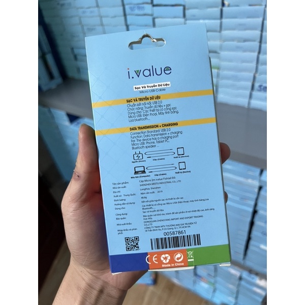 Cáp Sạc Ivalue Micro 2m Chính Hãng FPT