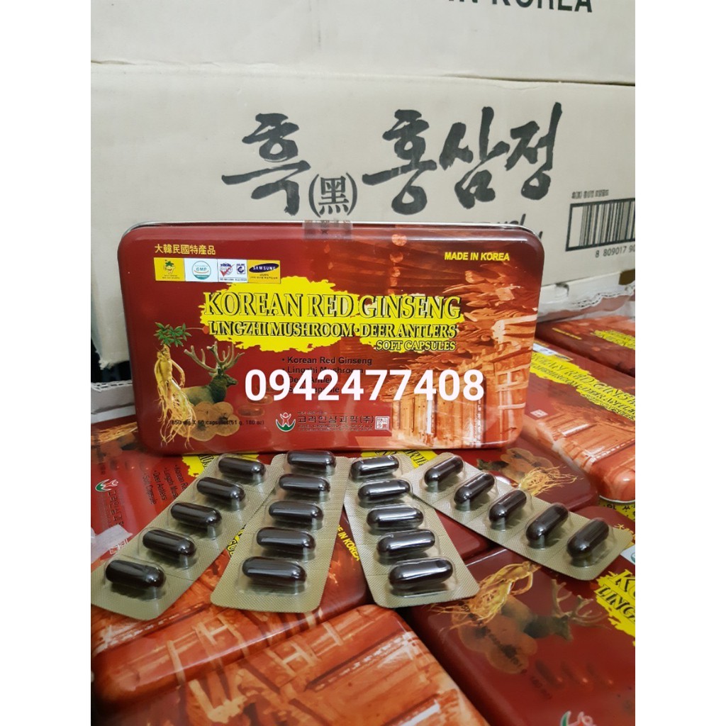 Viên nang mềm nấm linh chi hồng sâm