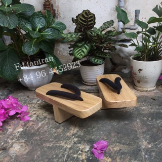 (có sẵn số lượng ít) Geta đế đơn - guốc gỗ 1 răng