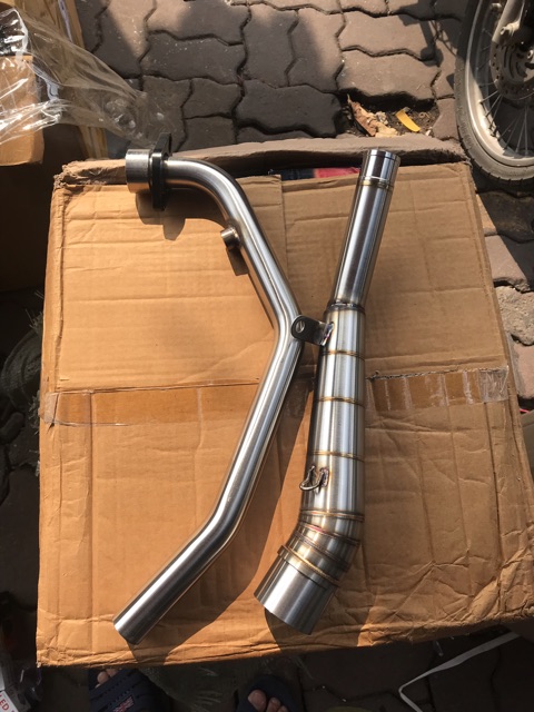 Cổ pô 2 khúc inox 304 xịn (nhập khẩu)  cho Winner 150 , Sonic 150, raider fi shop cuongtoshiro