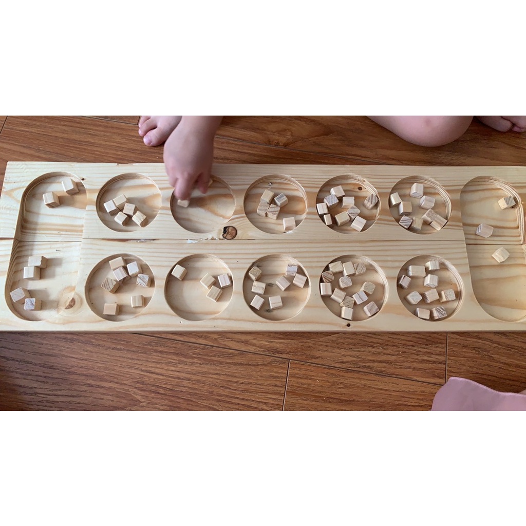 Bộ đồ chơi Ô Ăn Quan bằng gỗ - Đồ chơi dân gian Gemoni (Ảnh thật ở cuối)