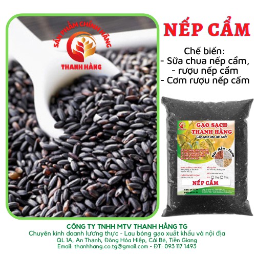1kg Gạo Nếp Cẩm – Gạo Nếp Than Làm Sữa Chua Nếp Cẩm Rượu Nếp Cẩm – Gạo Sạch Thanh Hằng
