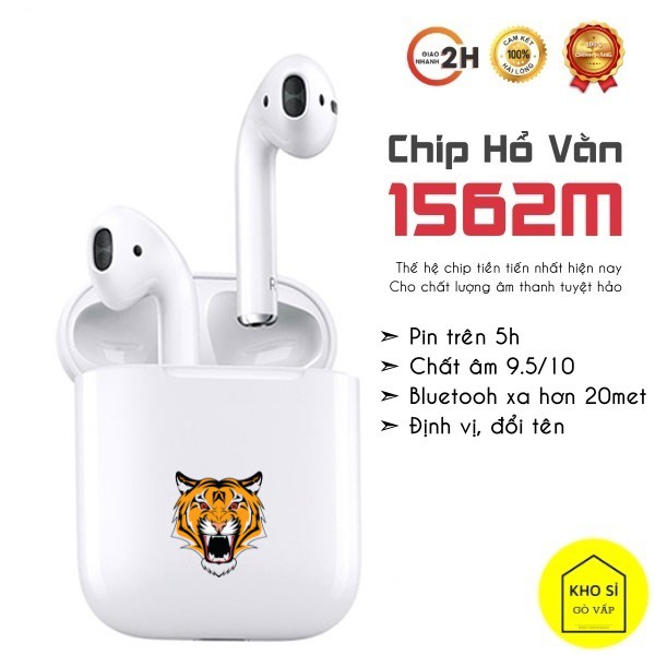 Tai nghe Bluetooth không dây Chip Hổ Vằn 1562M Fix Pin ảo, Check Seting Định Vị Vi trình cao nhất