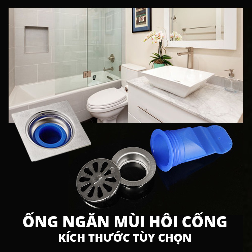 Bộ Ống Chặn Mùi Hôi Thối Cống, Ngăn Mùi Lỗ Thoát Sàn 4 Kích Cỡ Tự Chọn