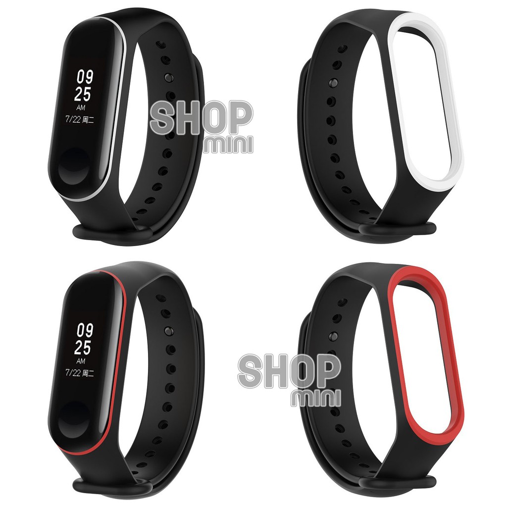 Dây Đeo Thay Thế Xiaomi Miband 3 Miband 4 viền màu