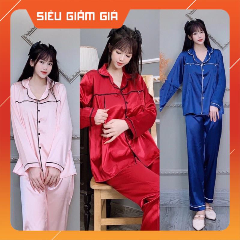 Bộ bầu bộ pijama bầu và sau sinh 2 in1 chất lụa thái cao cấp☘️quần có chun chỉnh☘️cam kết ko nhăn☘️Freesize 43~68k