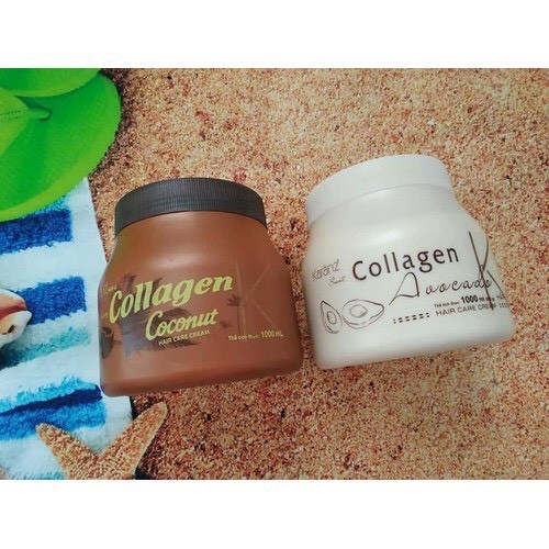 Combo 2 hủ hấp dầu (Kem ủ tóc) Karanz Collagen Coconut và Avocado 1000ml dưỡng tóc mềm mượt, hết khô xơ