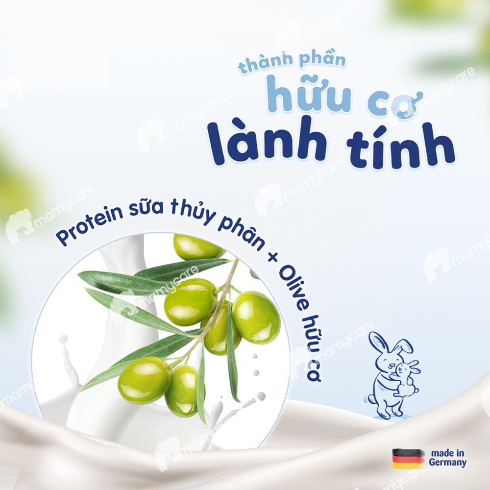 Combo sữa tắm gội dịu nhẹ 500ml, dầu mát xa 200ml và kem hăm Sanosan chiết xuất olive hữu cơ - MAMYCARE