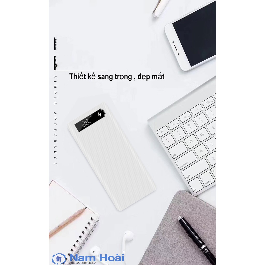 Sạc dự phòng  20000mAh có màn hình LED hiển thị phần trăm, cổng USB 2A (BH 12 tháng) MODEL: M8