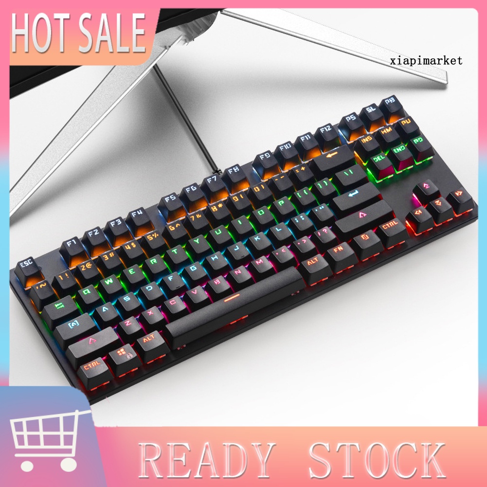 LOP_K70 Wired Colorful LED Light Gaming Mechanical Keyboard for Desktop Computers