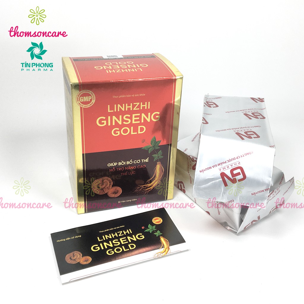 Tăng sức đề kháng, giảm mệt mỏi từ Nhân sâm linh chi và đông trùng hạ thảo - Linhzchi Ginseng Gold - Hộp 50 viên