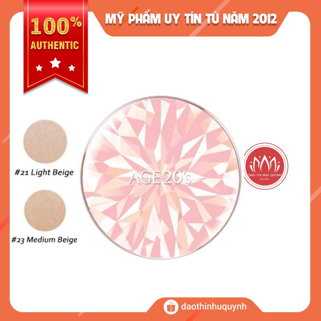 PHẤN NỀN KIM CƯƠNG AGE 20 S ESSENCE COVER PACT DIAMOND PINK SPF 50+PA +++