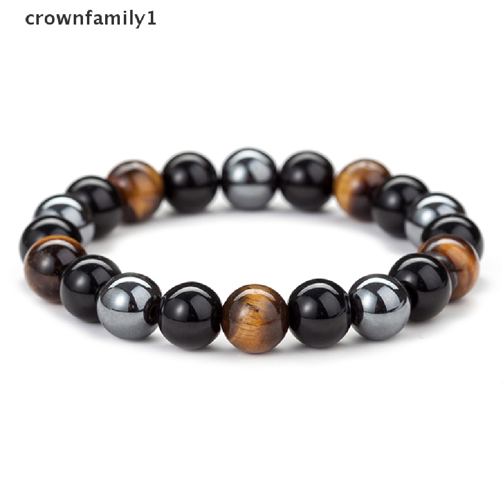 Vòng Tay Chuỗi Hạt Đá Hematite Từ Tính Chăm Sóc Sức Khỏe Giảm Cân crownfamily1