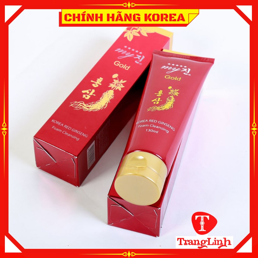 Sữa rửa mặt hồng sâm My Gold hàn quốc, tuýp 120gr - Sữa rửa mặt sâm đỏ My Gold chính hãng - tranglinh