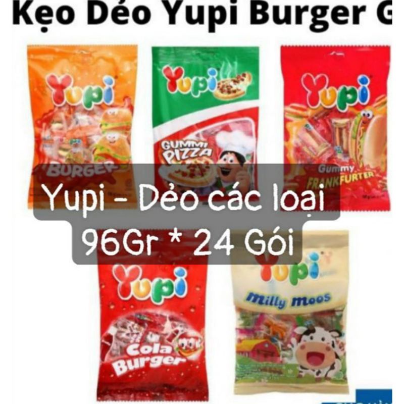 kẹo dẻo yupi burger các loại gói 15 viên