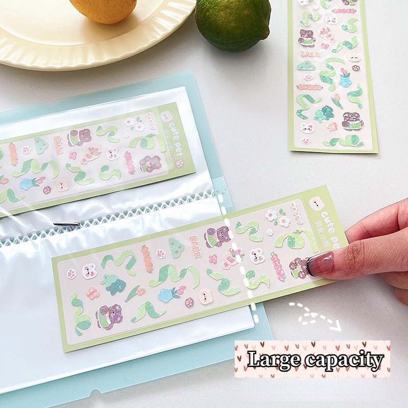 Sổ Lưu Trữ Nhãn Dán Dài Màu Sắc Macaron Xinh Xắn