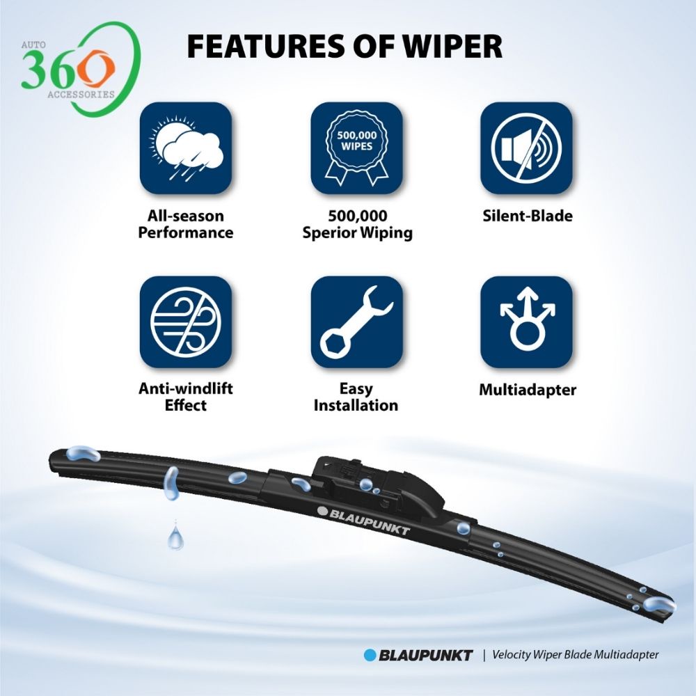 Gạt mưa ô tô cao cấp chính hãng cần gạt mưa ô tô móc U dùng chung cho xe du lịch xe tải Blaupunkt Velocity