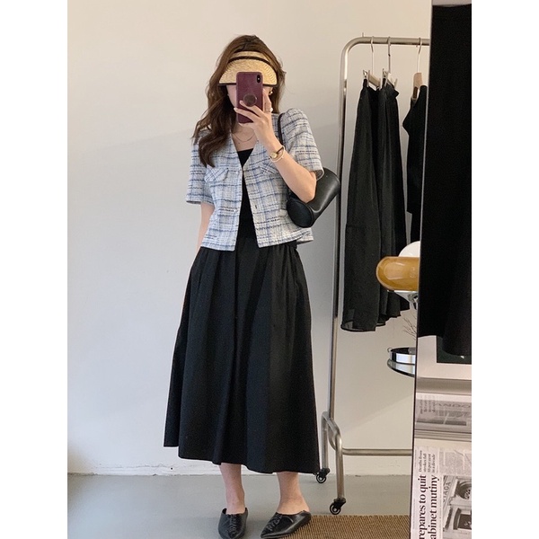 Áo Dạ Nữ Tay Cọc Chất Tweed Thời Trang