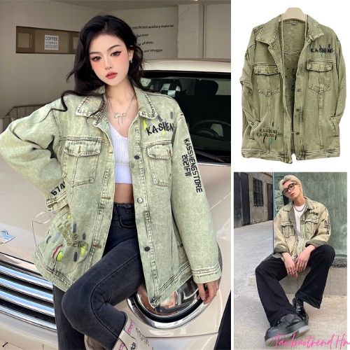 Áo Khoác Jean HipHop Cực Chất, Áo Khoác Bò Dáng Rộng Mới Nhất Mùa Đông 2022 Tao.baotrend.Hn