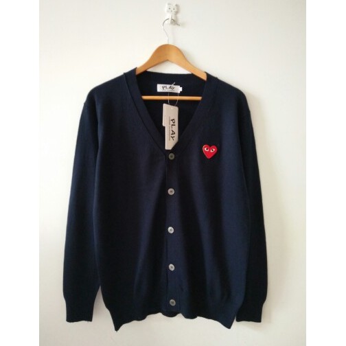 Áo khoác cardigan dệt kim cổ chữ v thêu hình trái tim thời trang cho nữ