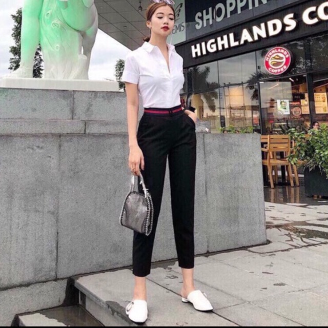 Quần baggy lưng gucci