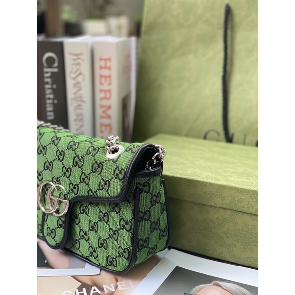 Túi đeo chéo gc marmont màu xanh mới