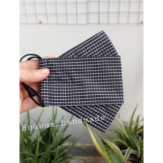 [Có hoa văn] Khẩu trang 3D Memory vải Linen/ thô