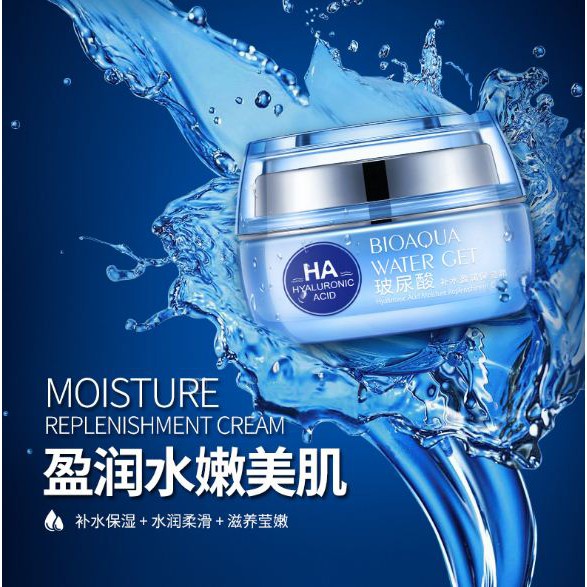 Kem Dưỡng Ẩm Trắng Da HA  Axit Hyaluronic Bioaqua Water Get Chống Lão Hóa, Cấp Nước, Cải Thiện Da Khô, Da Dầu Chính Hãng