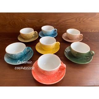 Cốc capuchino vân đá gốm sứ Bát Tràng