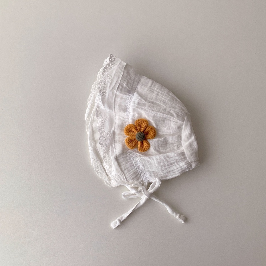 Mũ che thóp cho bé gái dễ thương 3 màu