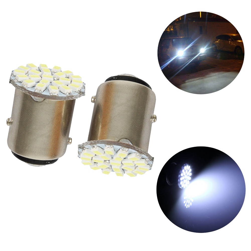 Đèn LED 12V 1157 BAY15D ánh sáng trắng 22 SMD cho xe hơi