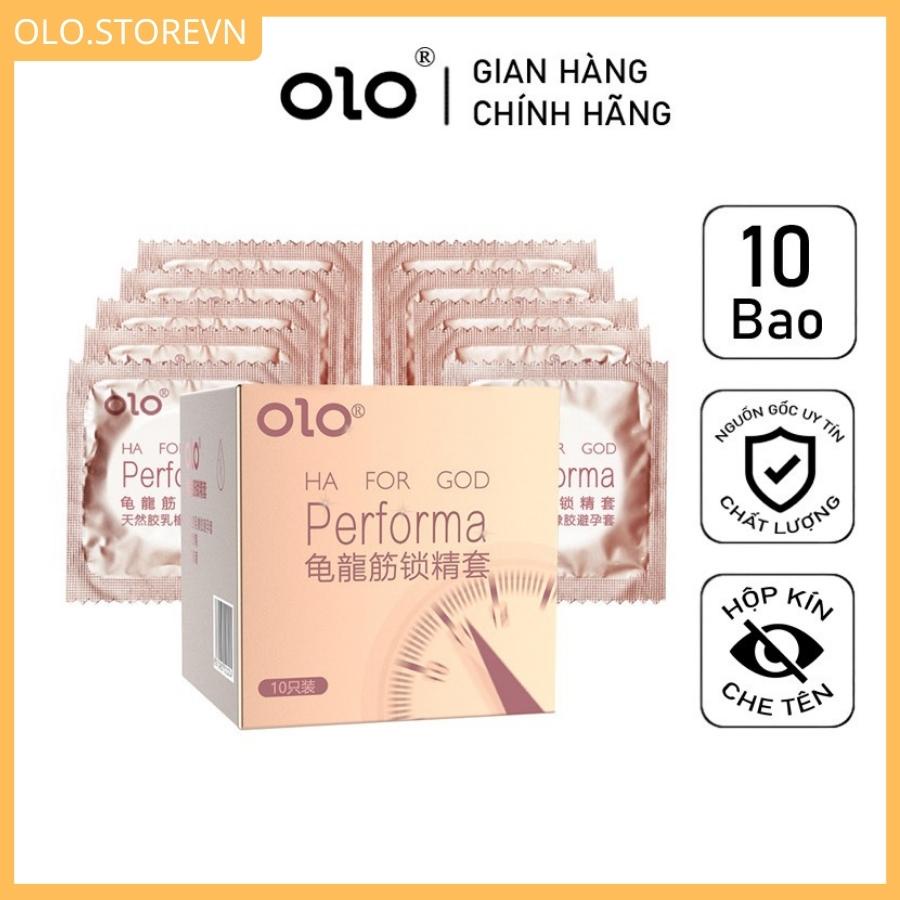 Bao cao su olo Gai Performa Kéo Dài Thời Gian - bcs siêu mỏng nhiều gel hộp 10bcs