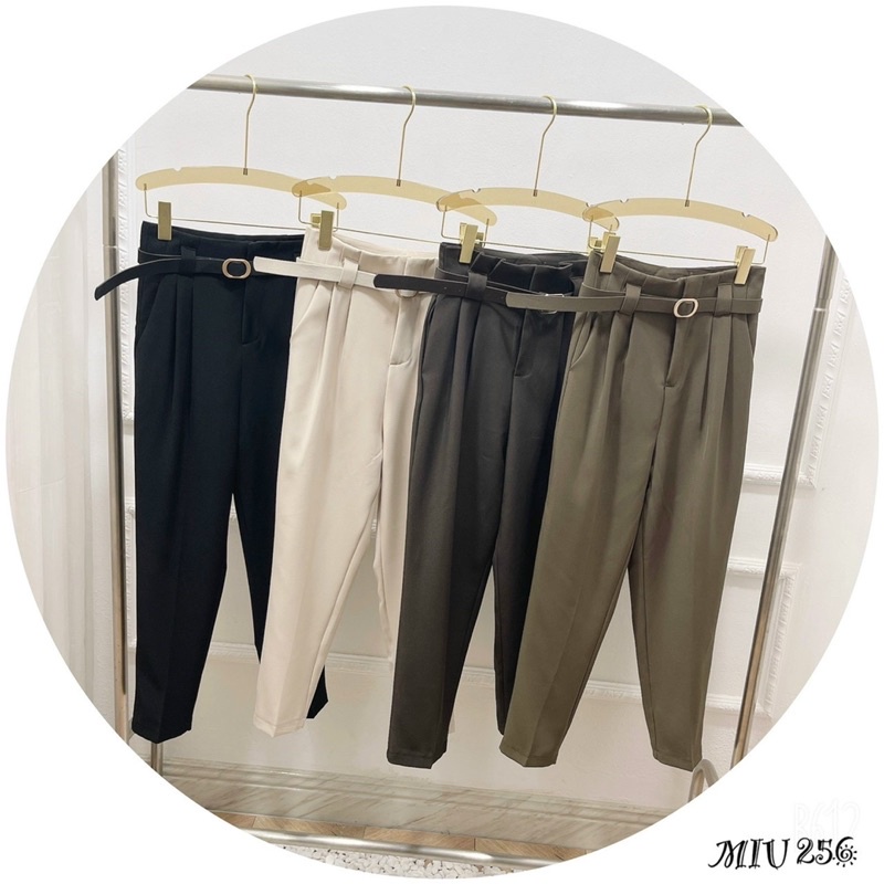 Quần baggy vải kèm đai mã 256 hàng QC