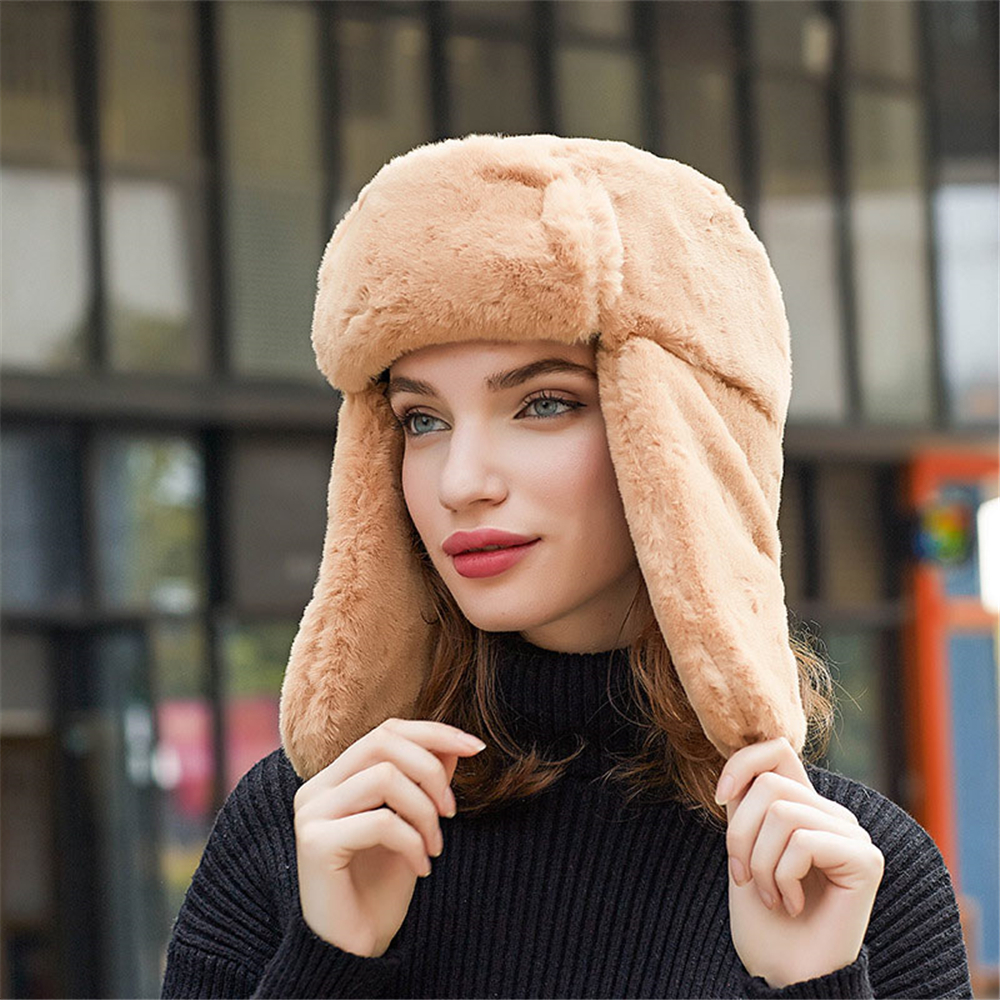 Mũ lông dày giữ ấm mùa đông kiểu Nga cho nam nữ