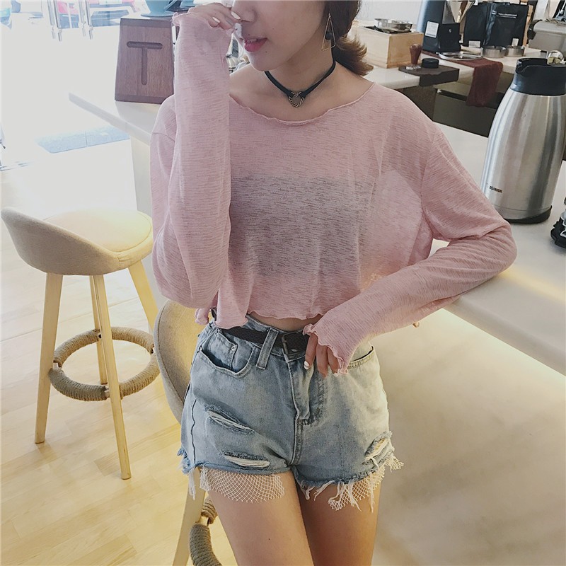 Áo thun nữ form rộng Emilyshop cotton cổ tròn in basic