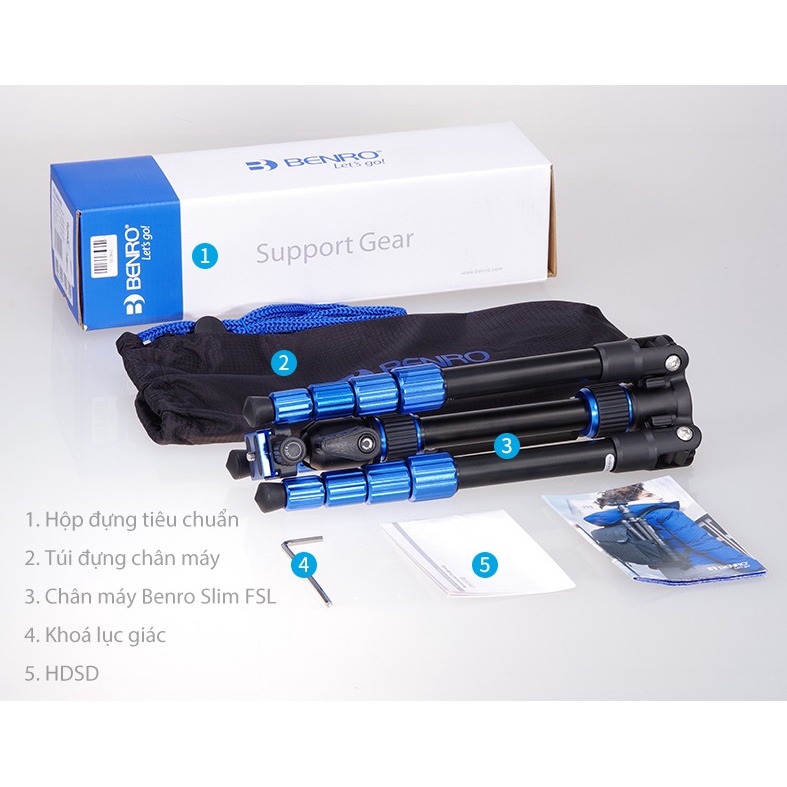 Tripod máy ảnh, điện thoại Benro FSL09AN00