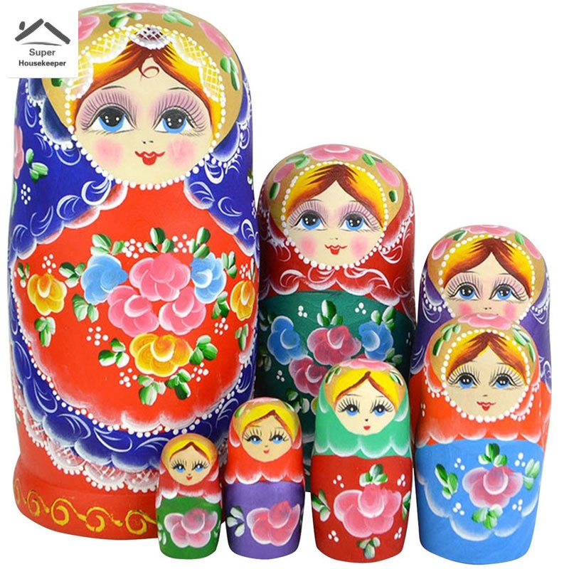 Set 7 búp bê Nga bằng gỗ